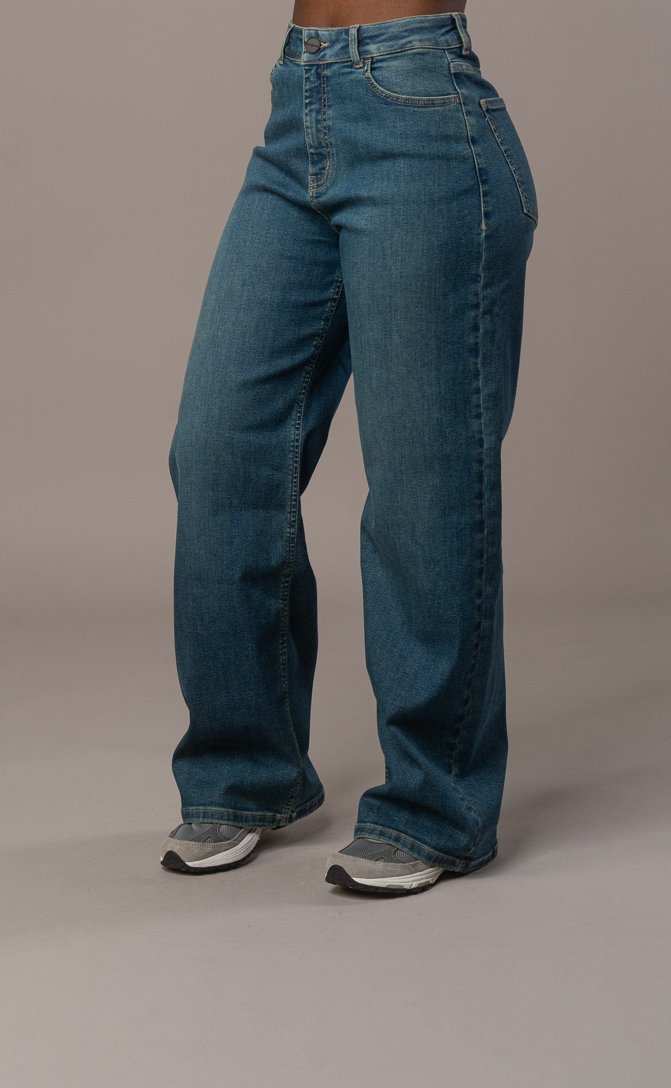 Womens Baggy Fitjeans - Marble Green