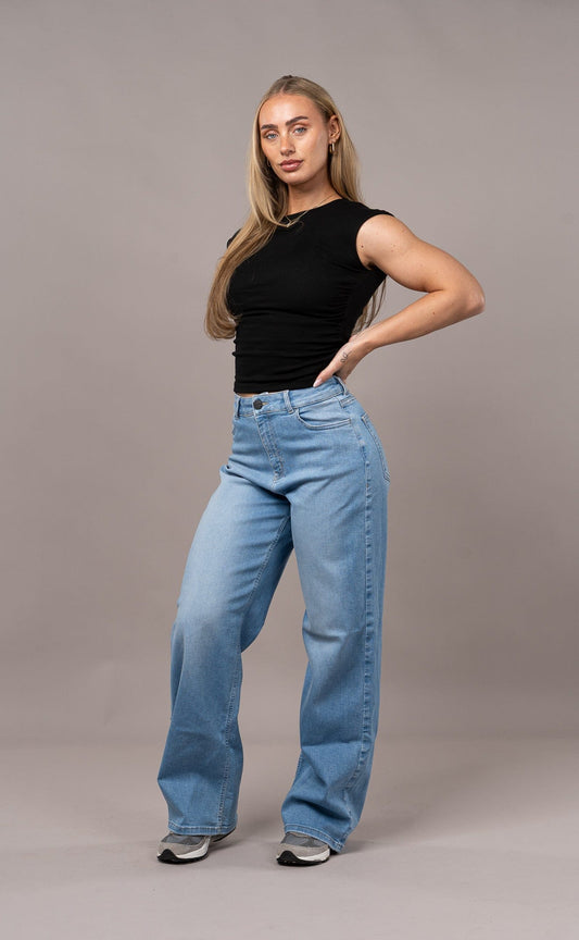 Womens Baggy Fitjeans - Arctic Light Blue