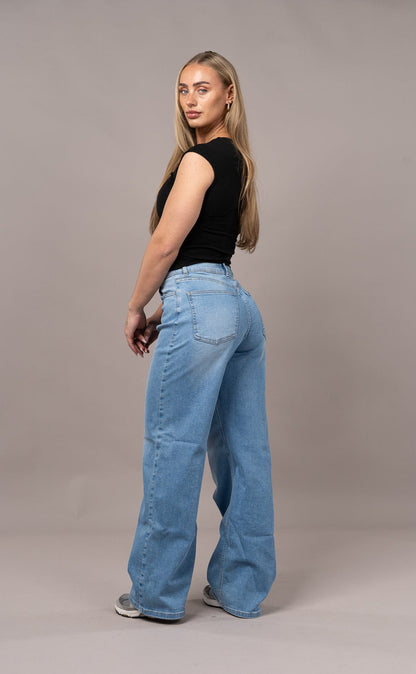 Womens Baggy Fitjeans - Arctic Light Blue